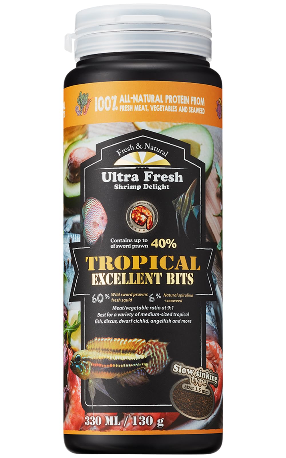 Ultra Fresh – pellets lentement coulants pour poissons tropicaux, alimentation pratique.