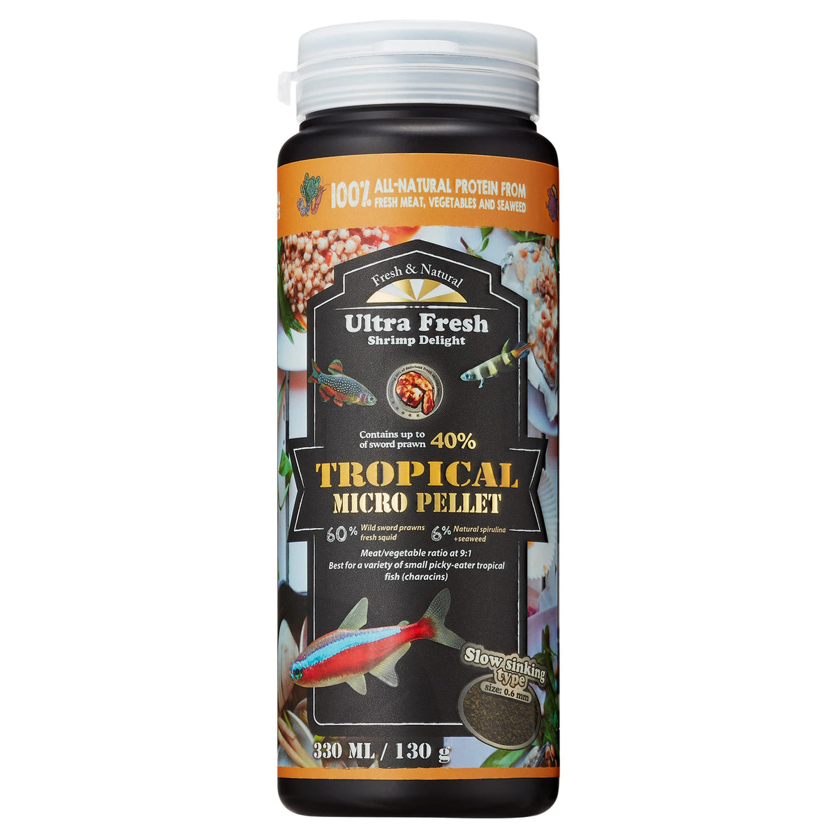 Ultra Fresh pellets-lents pour tétra, alimentation adaptée.