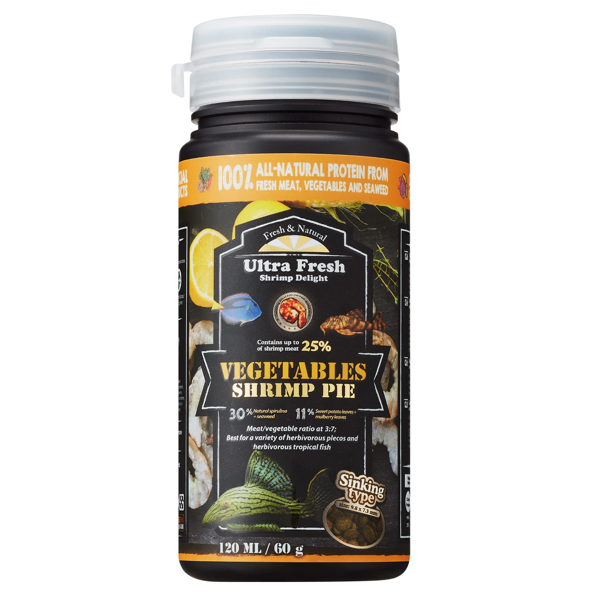 Ultra Fresh pastilles algues pleco: appétence naturelle et nutrition équilibrée.