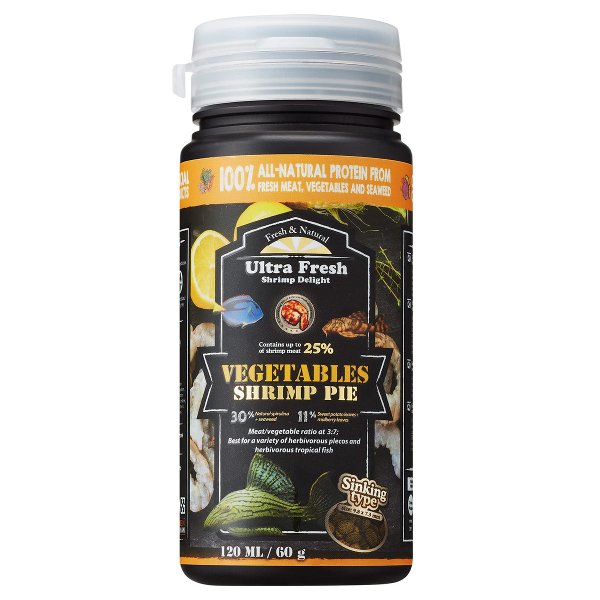 Ultra Fresh pastilles algues pleco: appétence naturelle et nutrition équilibrée.