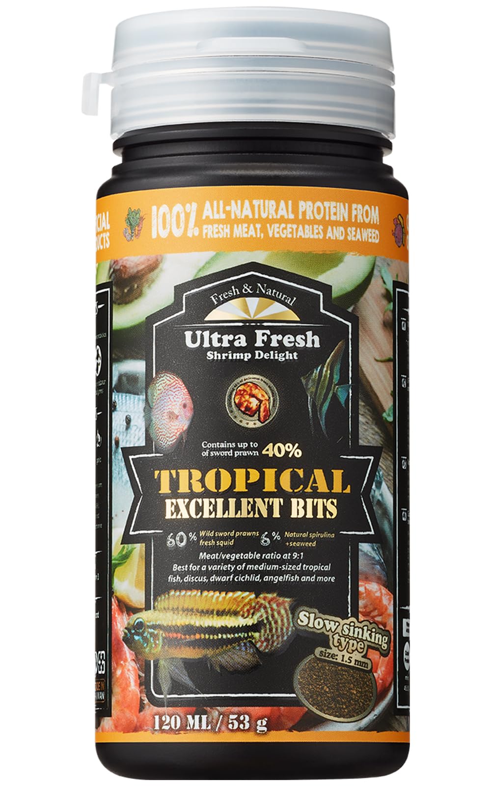 Ultra Fresh pellets lents sabre sauvage: stimulent croissance et couleur naturelle des poissons