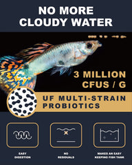 Ultra Fresh Royal Poissons-guppy Mignon : granulés riches en spiruline pour nageoires vives