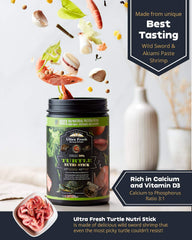 Ultra Fresh Tortue Nutri Stick calcium et vitamine D3 soutiennent la croissance des carapaces.