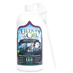 Ultra Oil – flacon de supplément peau et pelage pour chien et chat, pelage plus sain potentiel