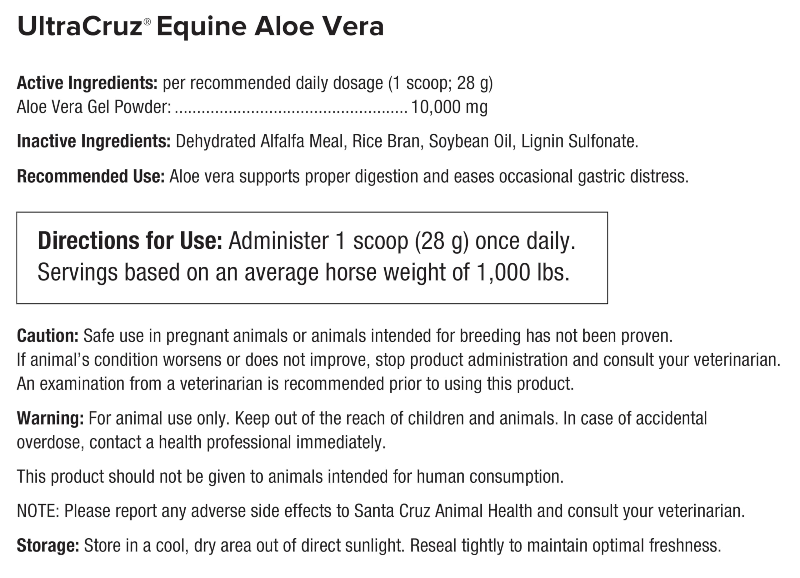 UltraCruz aloe vera granule soutien gastrique lors des entraînements et compétitions.