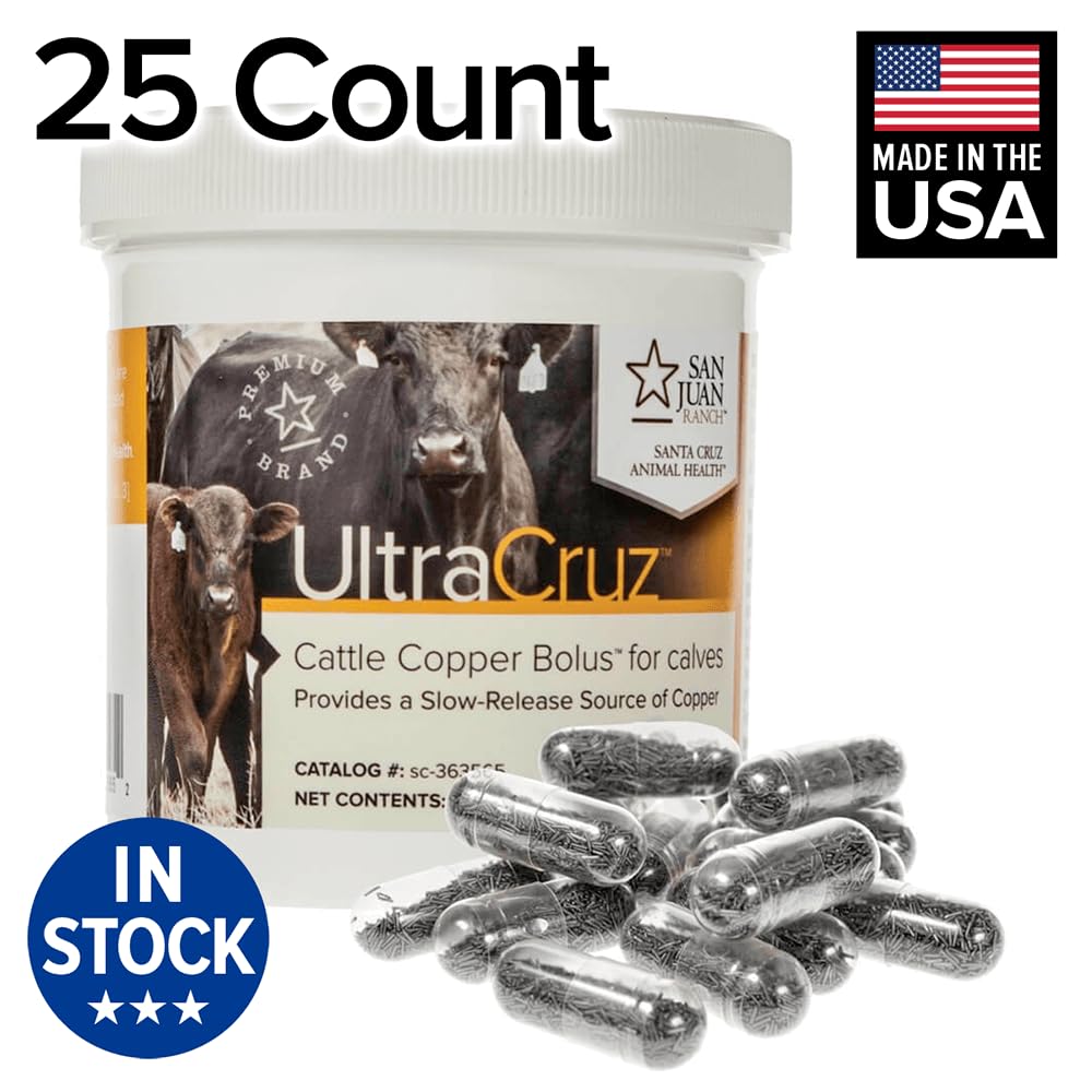 Bolus cuivre UltraCruz pour bovins — absorption lente dans le rumen