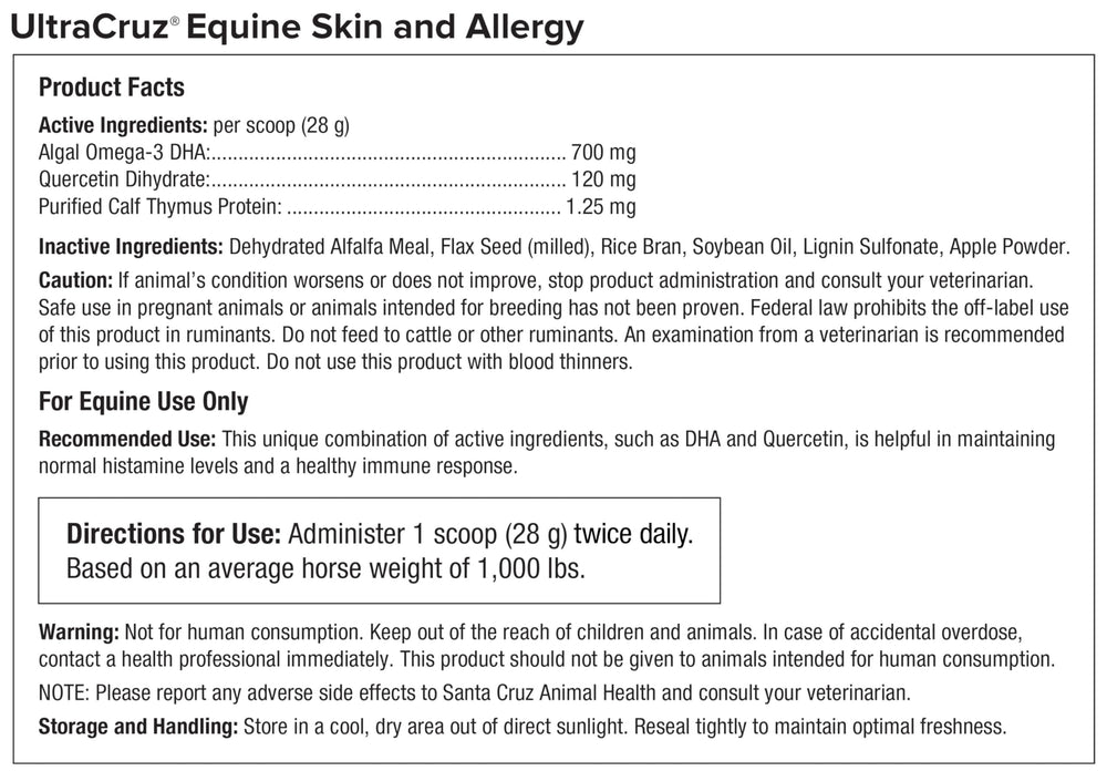 UltraCruz Cheval – dose quotidienne simple et régulière.