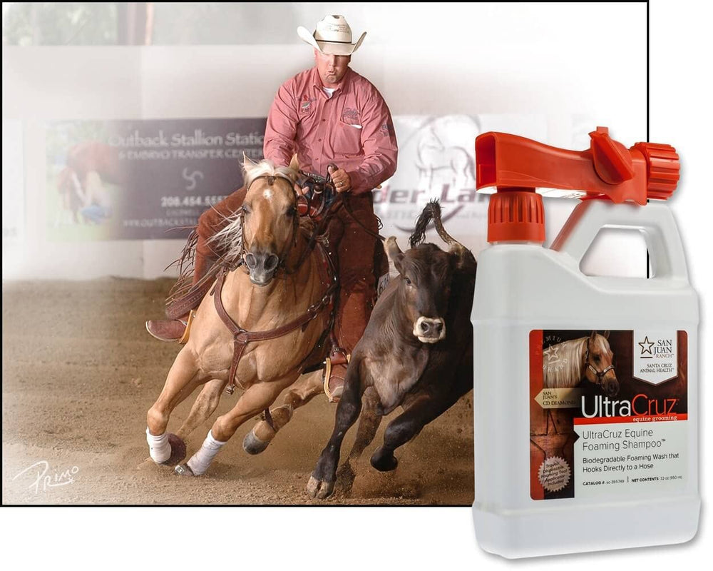 UltraCruz cheval shampoing moussant applicateur: dilution facile pour rinçage rapide.