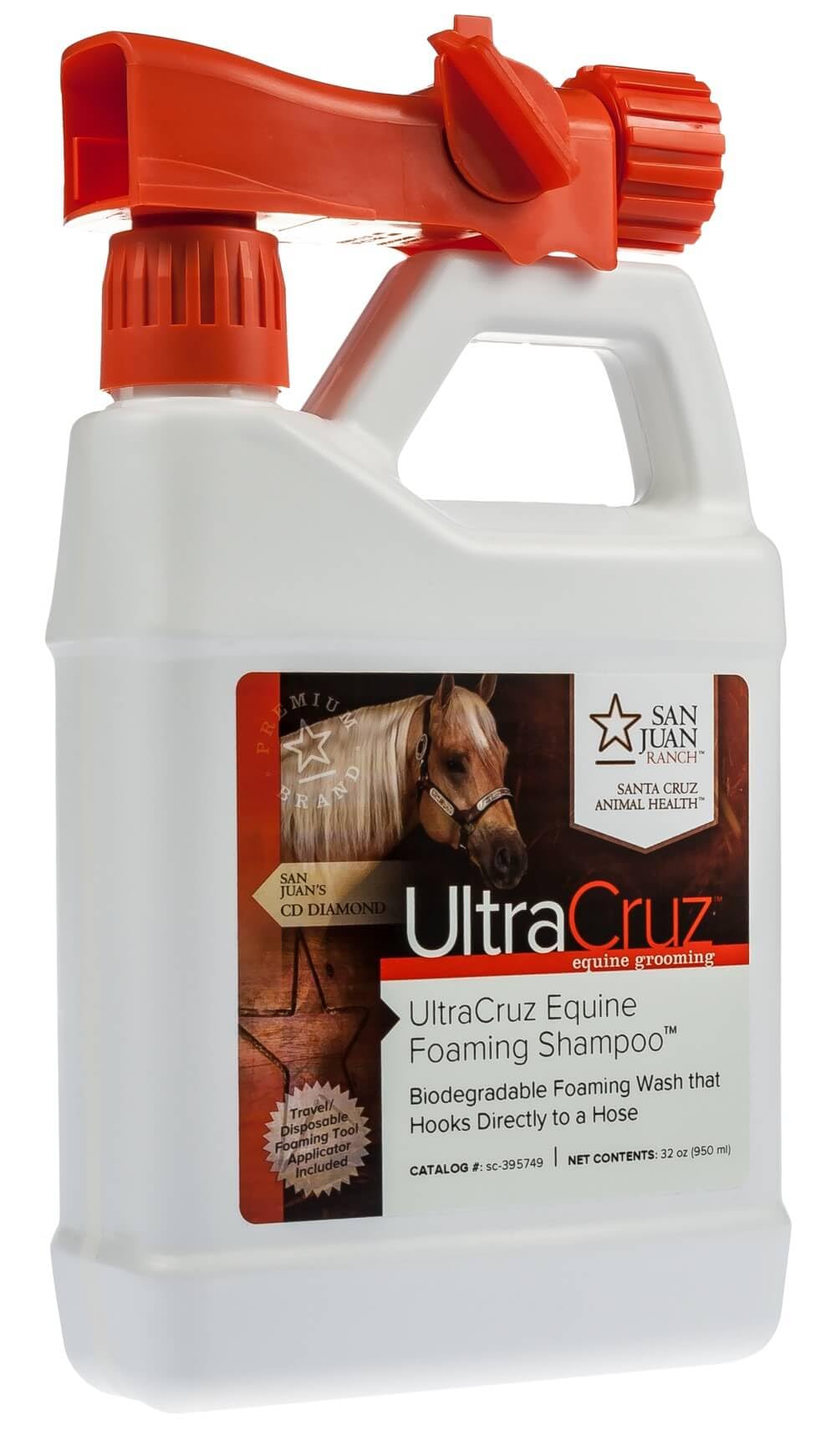UltraCruz cheval shampoing moussant bouteille: nettoyage en douceur et brillance naturelle.