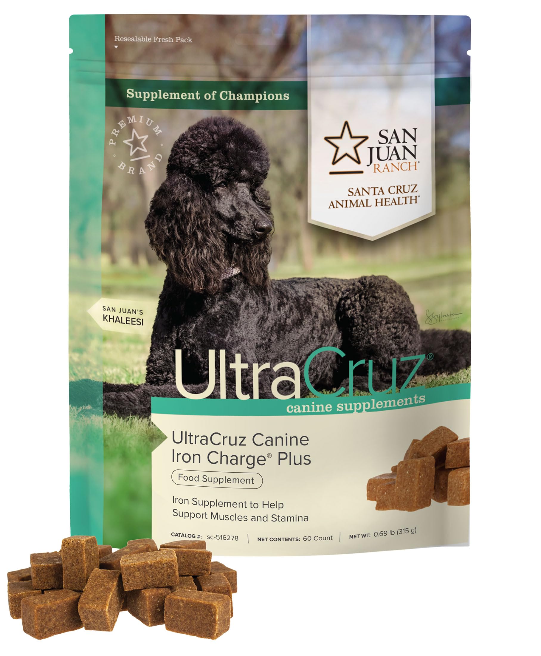 UltraCruz Iron Charge Plus emballage élégant pour chiens actifs.
