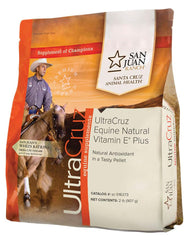 Étiquette UltraCruz affichant les propriétés antioxydantes et les détails du produit.