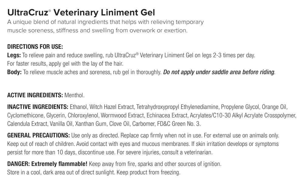 UltraCruz Liniment équin – soutien de la santé des sabots grâce à des ingrédients naturels