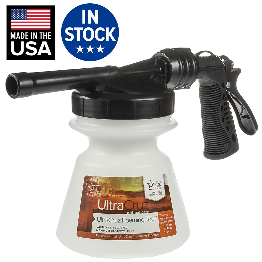 Outil moussant UltraCruz lavage rapide des animaux.