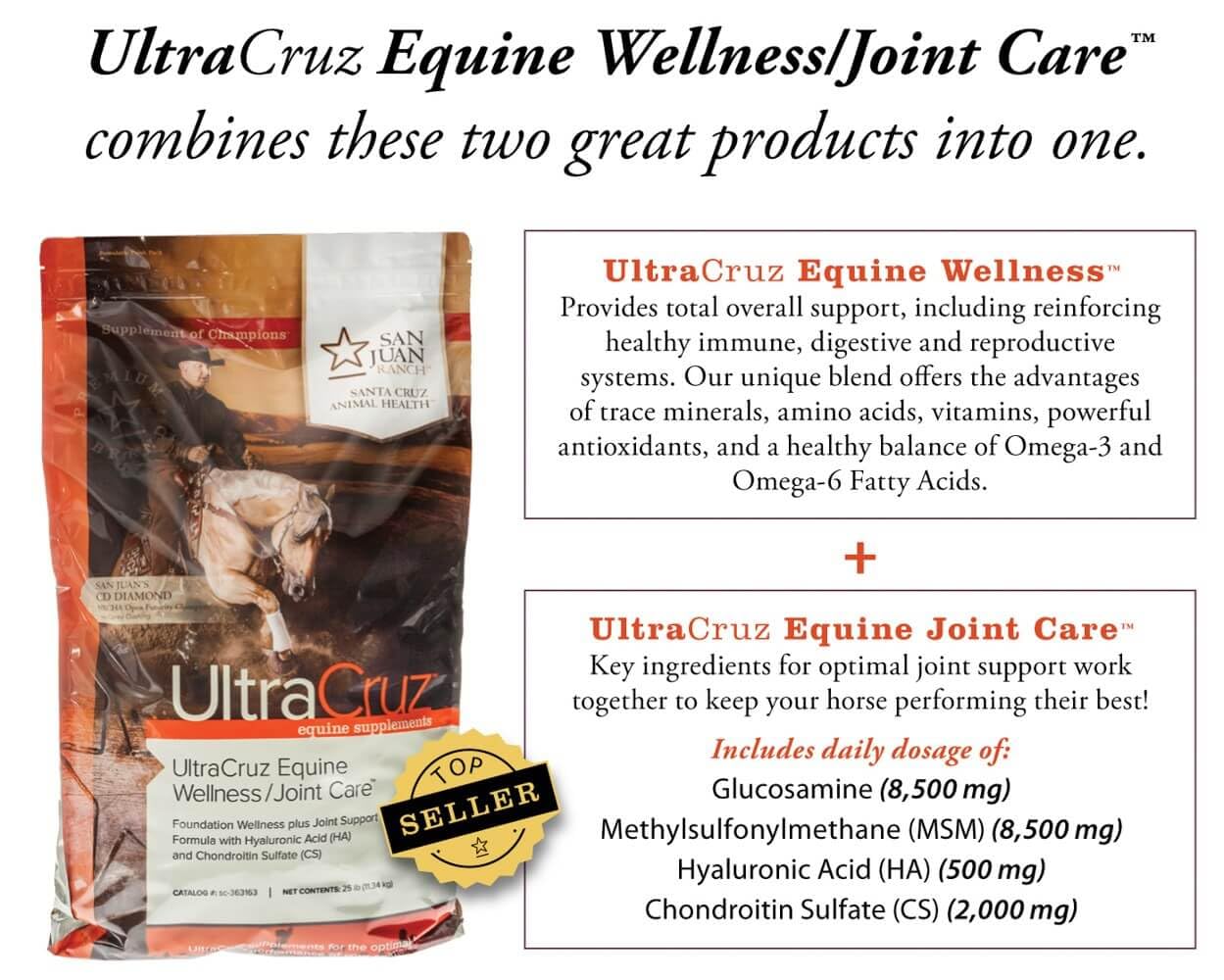 UltraCruz sachets pré-mesurés: dosage constant pour une administration pratique.