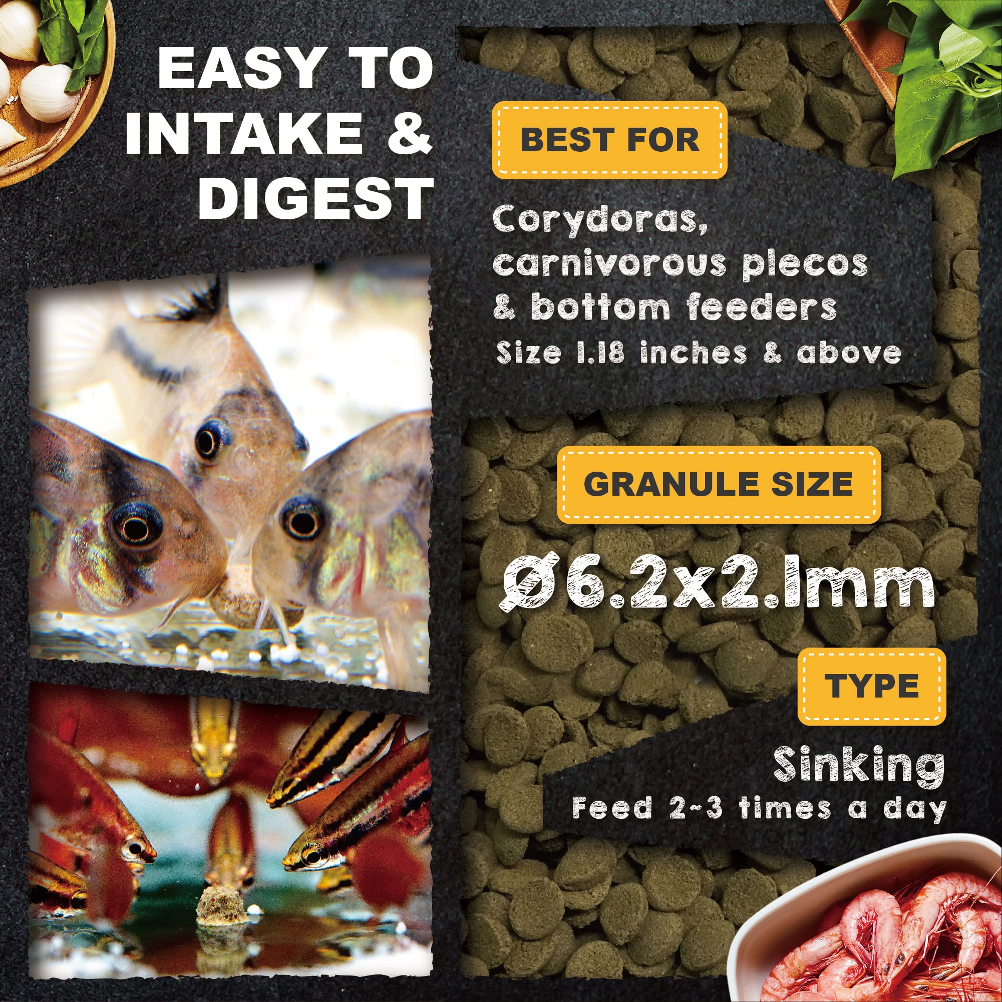  Ultra Fresh probiotiques — accélèrent la digestion et soutiennent l’immunité du poisson.