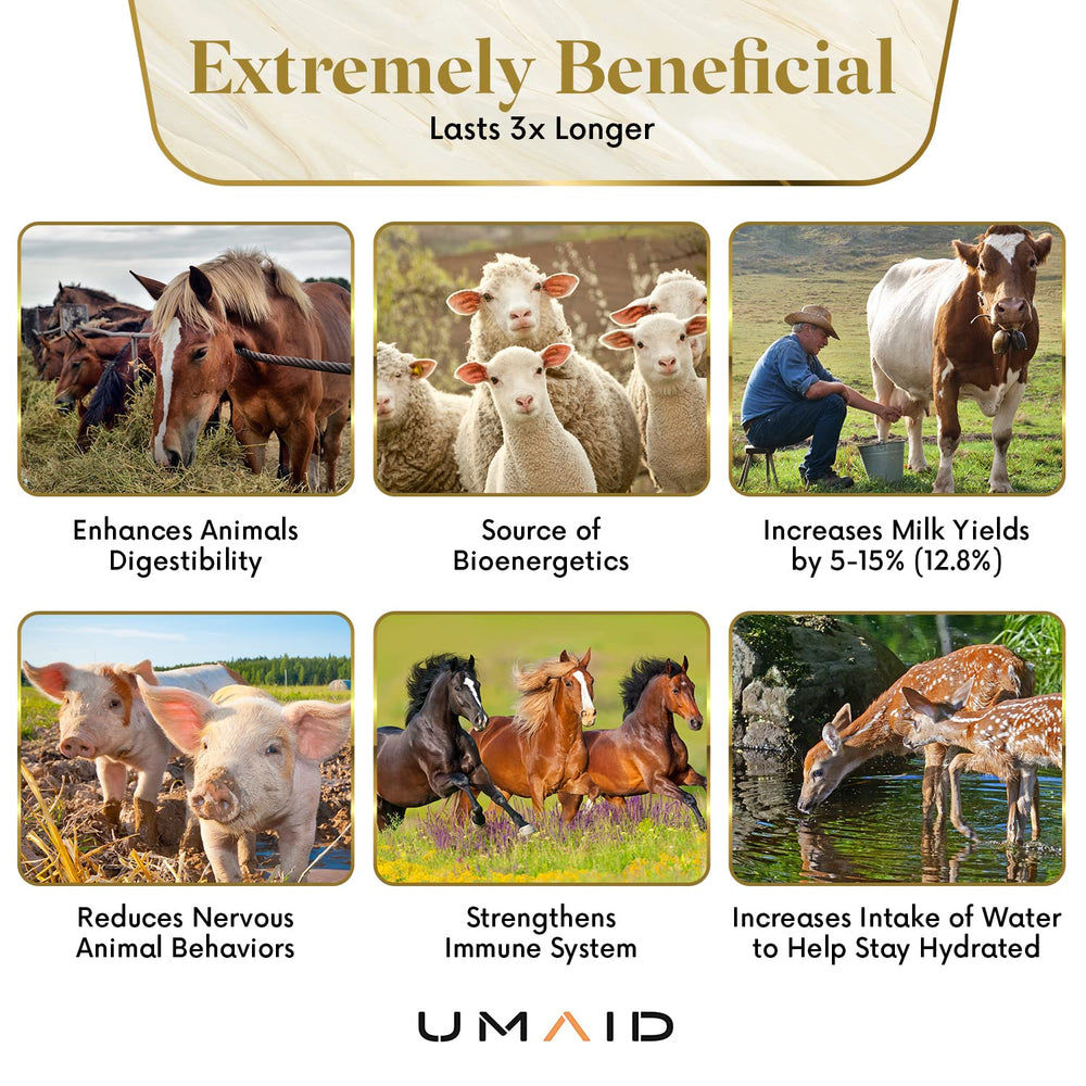 Utilisation polyvalente pour chevaux, cerfs, chèvres et bovins avec UMAID.