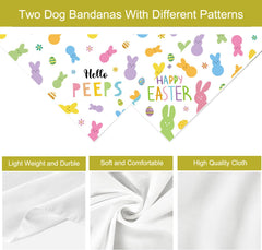 UMISKAM bandanas chien imprimé joyeuses-paques, idéal pour des photos de fête