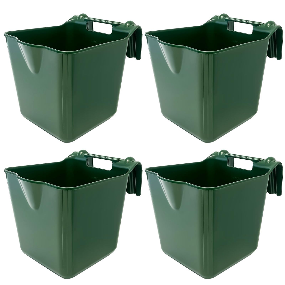 Umisu seaux d'alimentation pour chevaux, ensemble de quatre de 15 quarts, pratique et stable.