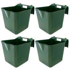 Umisu seaux d'alimentation pour chevaux, ensemble de quatre de 15 quarts, pratique et stable.