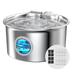UMOCUOY fontaine chat acier inox 304, durabilité et sécurité renforcées.