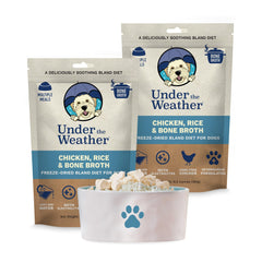 Under the Weather Bland Diet – emballage poche pratique pour chien en difficulté digestive.
