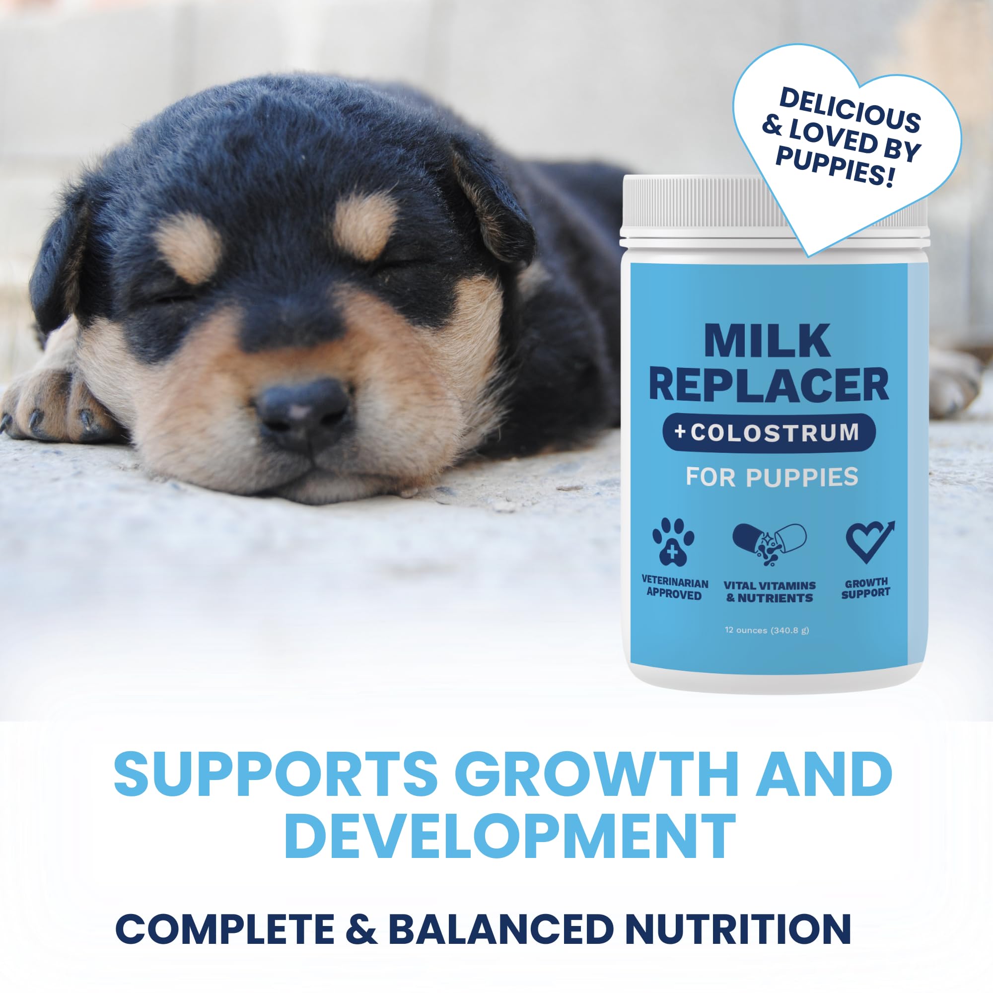 Under the Weather colostrum chiots, soutien potentiel du système immunitaire naissant