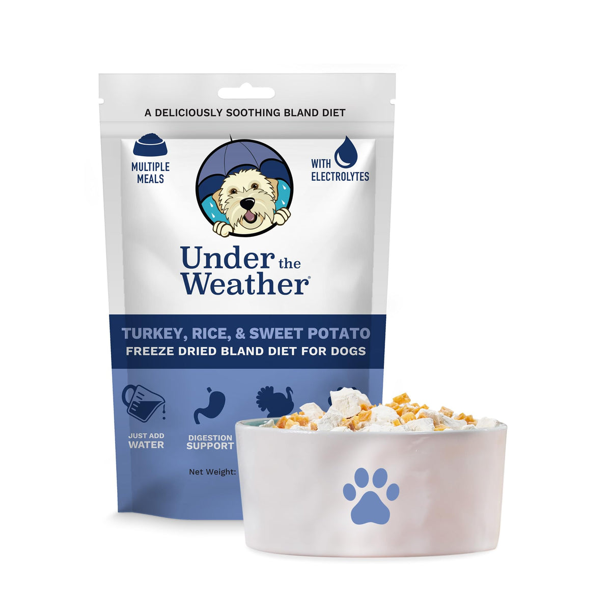 Under the Weather Diète Douce pour Chien – emballage visible et prêt à l'emploi