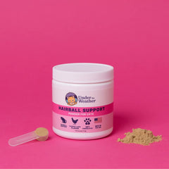 Under the Weather Hairball Supplement – poudre à mélanger dans les repas pour soutenir l'élimination naturelle.