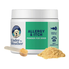 Under the Weather poudre-relief-allergie-chien : douceur saisonnière pour peau et poil