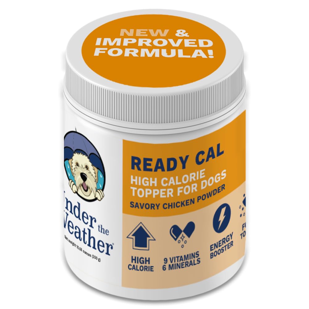 Under the Weather Ready Cal Poudre Poulet: bouteille visible, soutient le maintien du poids.