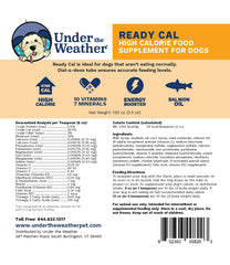 Under the Weather ReadyCal – gel nourrissant pour chien stimulant l'appétit.