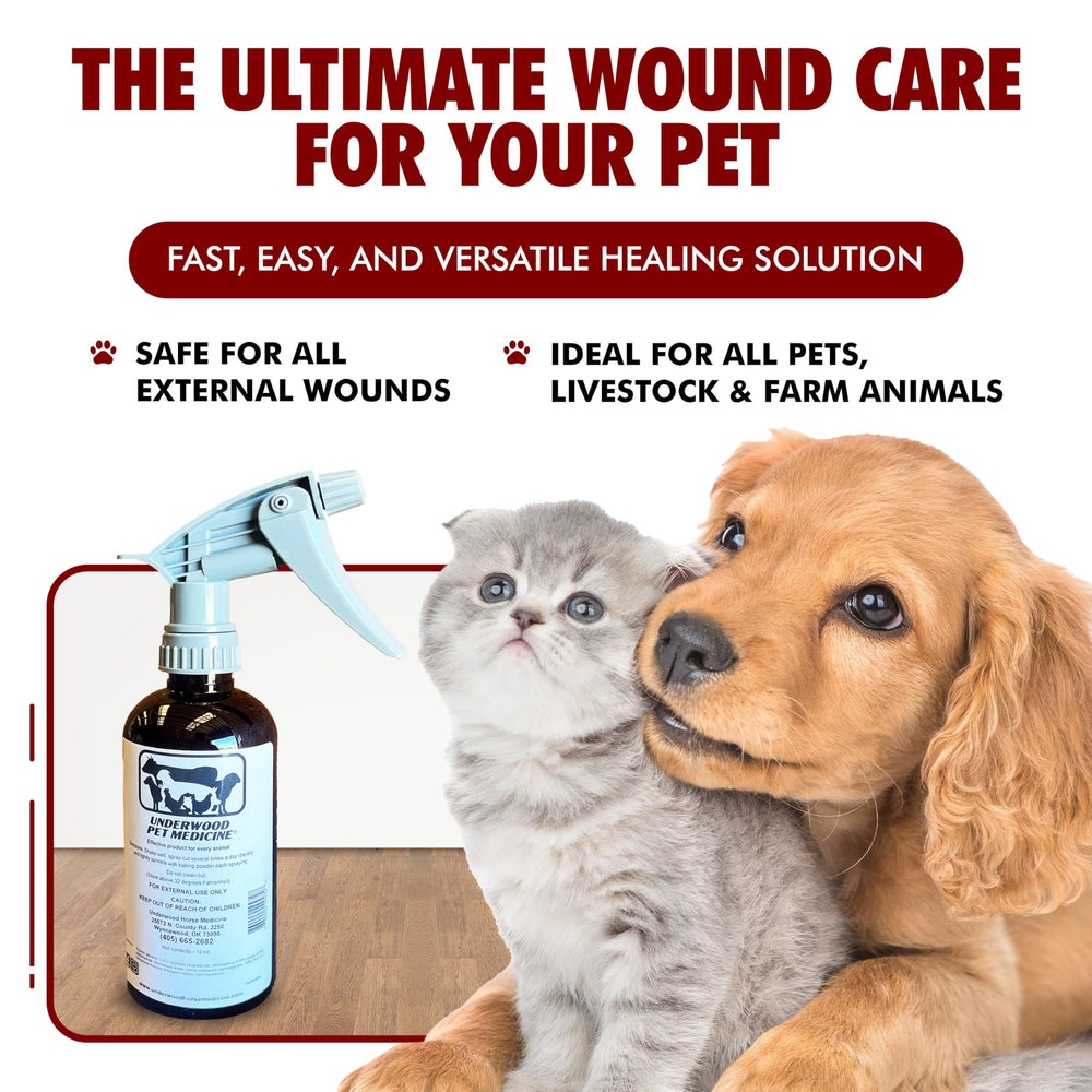 Underwood Spray Soin Plaies Animaux – utilisation à distance sans stress