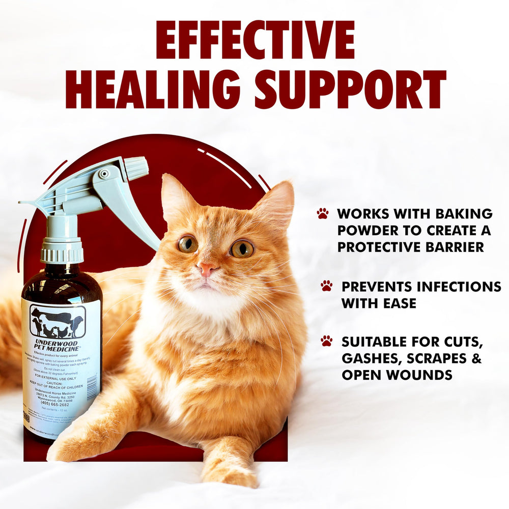Underwood Spray Soin Plaies Animaux – application facile sur plaie