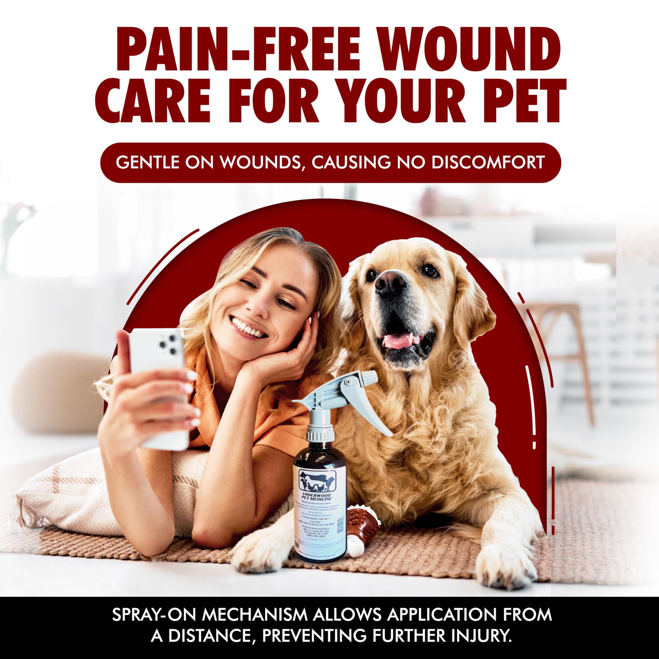 Underwood Spray Soin Plaies Animaux – résultat doux sans douleur