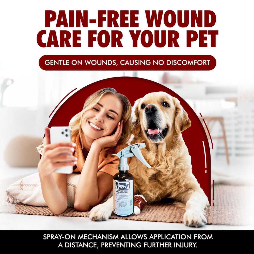 Underwood Spray Soin Plaies Animaux – résultat doux sans douleur