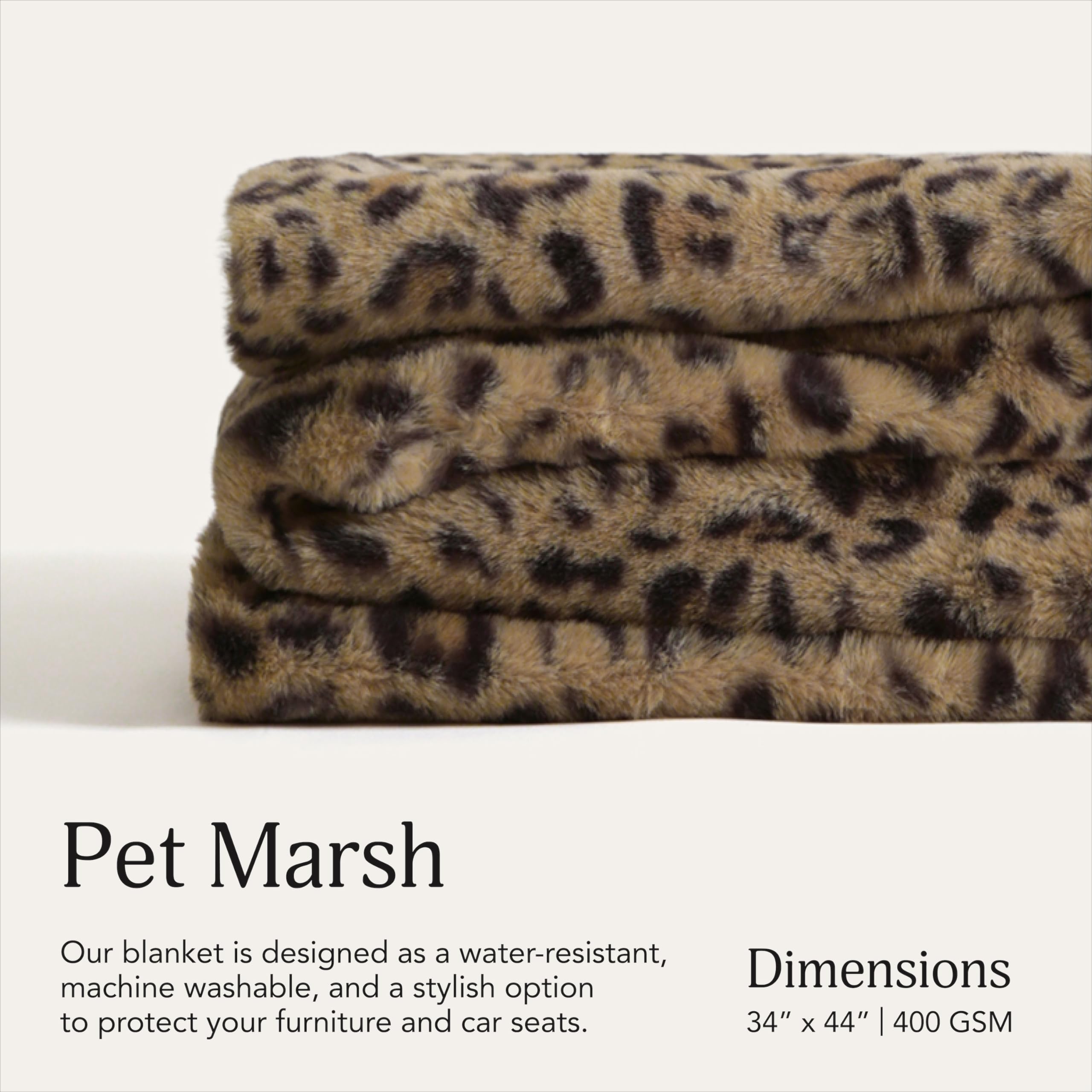 UnHide Lil’ Pet Marsh, couverture leopard sur canapé, protège mobilier