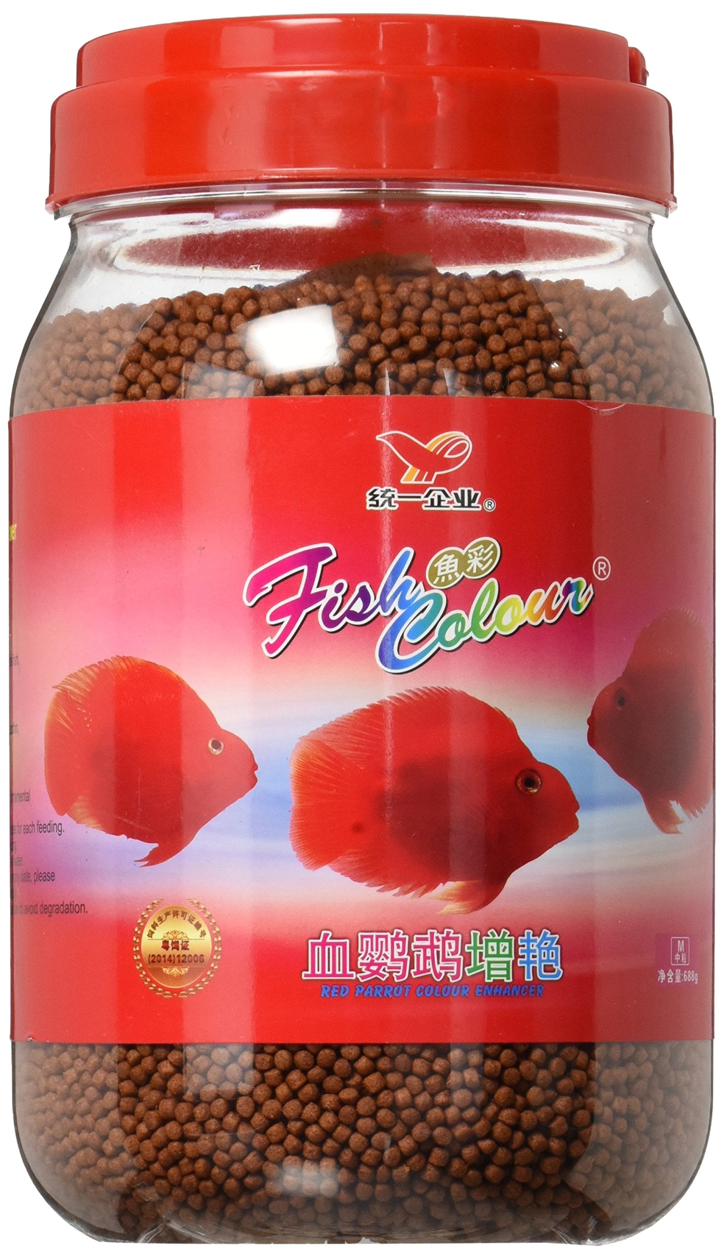 Nourriture Uni-President pour poissons colorants avec pellets flottants et couleurs vives