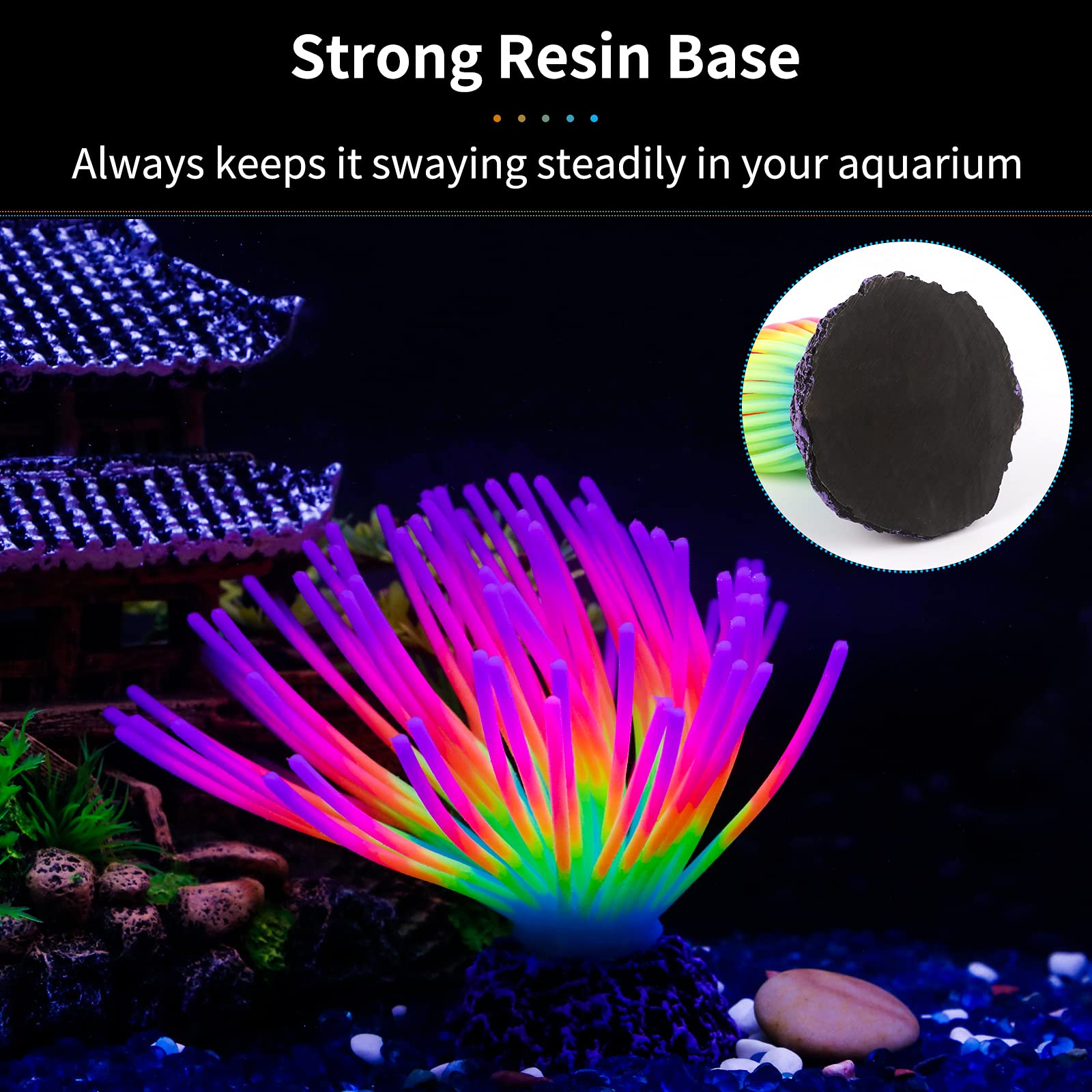 Matériau silicone doux, sans danger pour les poissons.