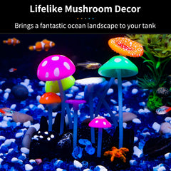 Champignon lumineux Uniclife, paysage sous éclairage actinique accentué