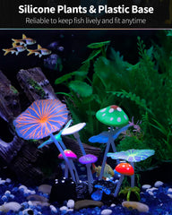 Uniclife effet lumineux sous éclairage actinique pour aquarium.