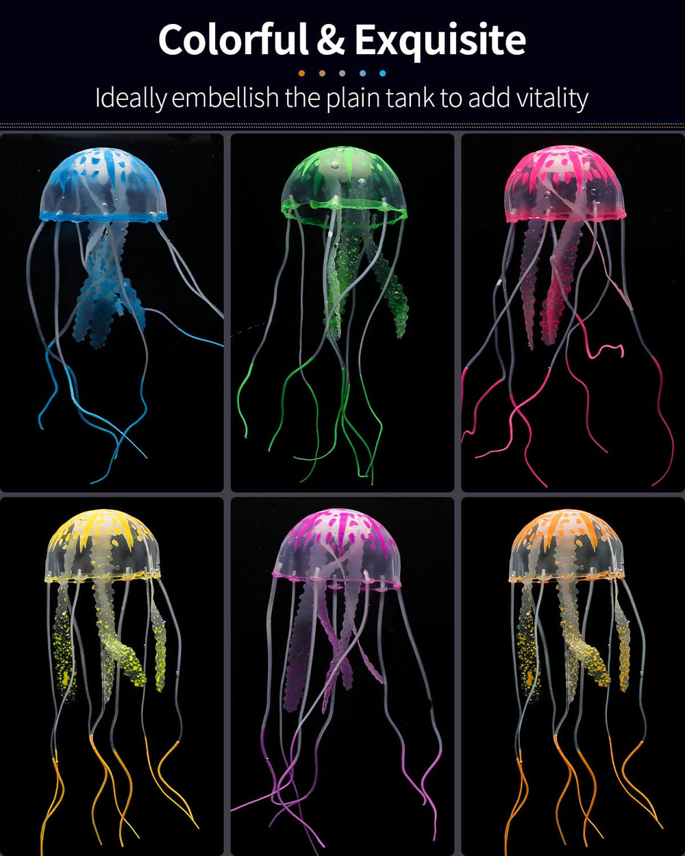 Méduse lumineuse Uniclife rose, touche chaleureuse dans l’aquarium