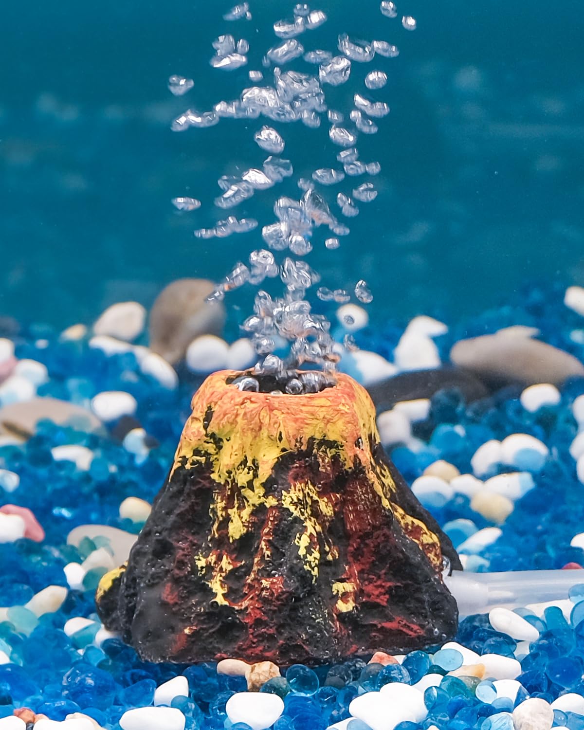 Uniclife ornement volcan aquarium, décor réaliste pour dynamiser le paysage aquatique.