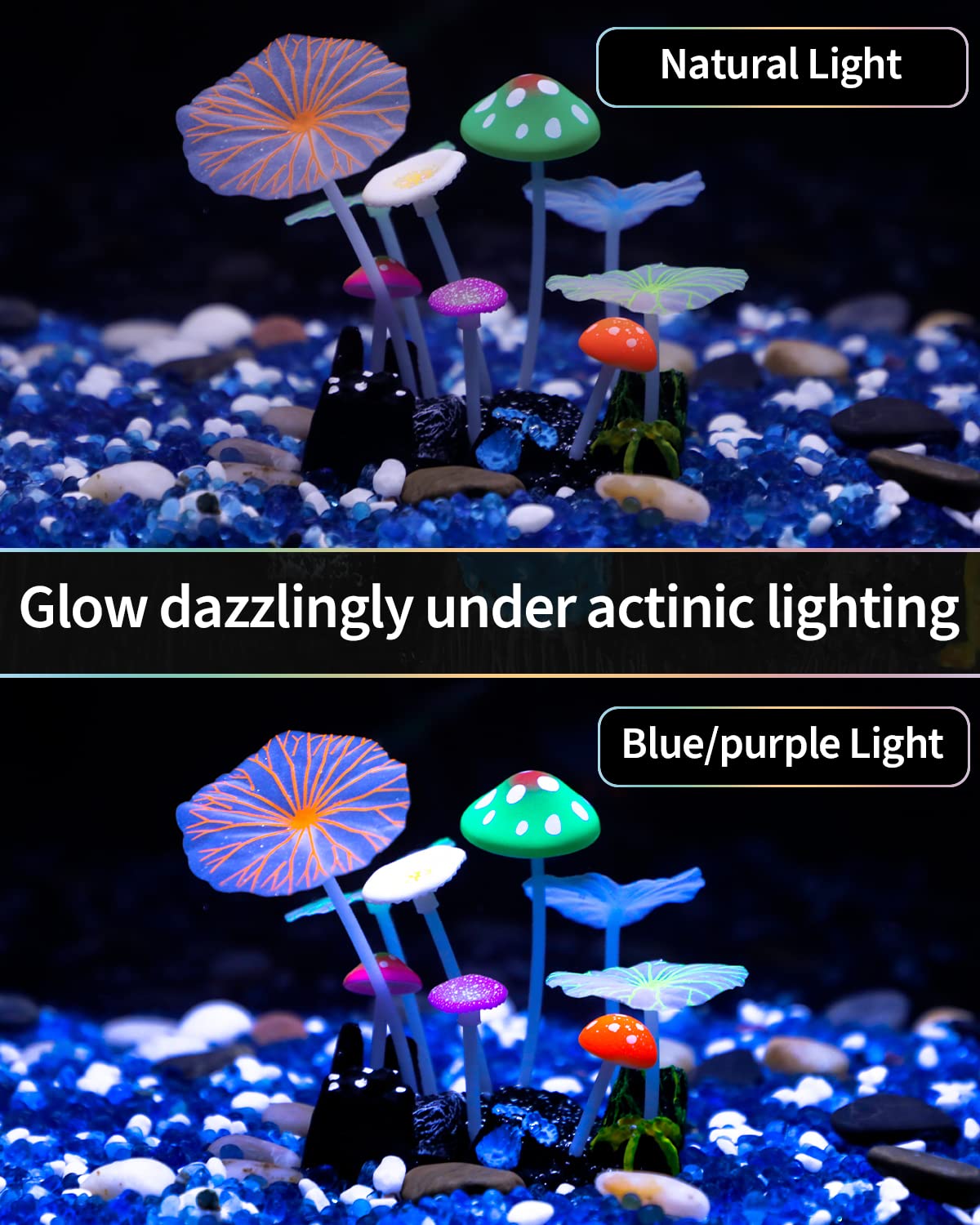 Uniclife paysage aquarium plantes silicone réaliste et apaisant.