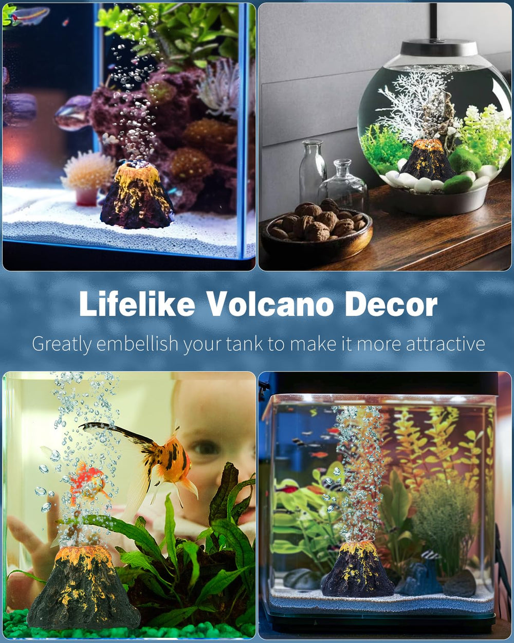 Uniclife pierre aeration interne aquarium, favorise l oxygénation et les bulles.