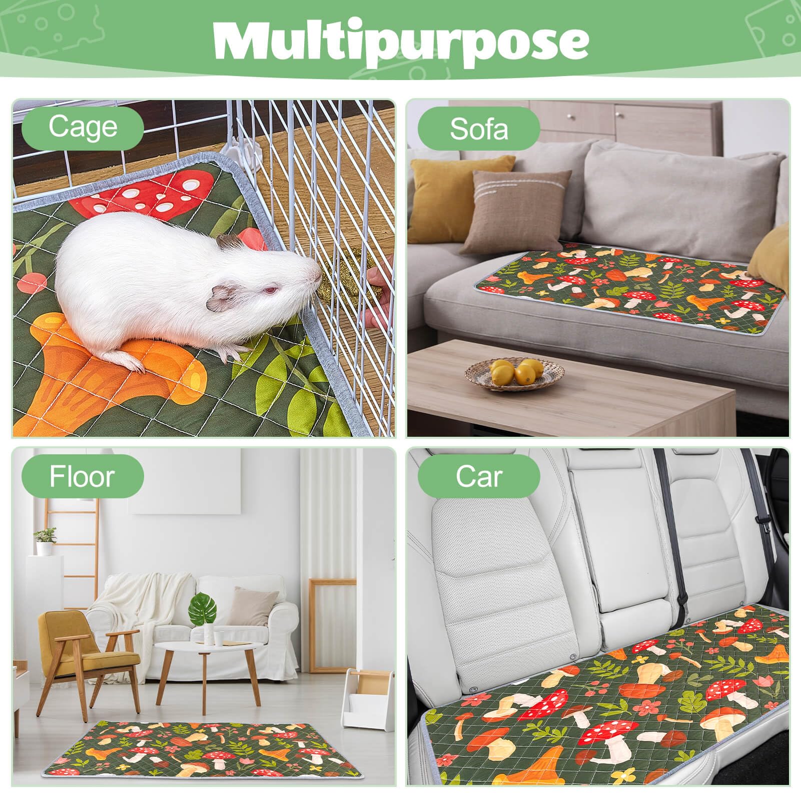 Unicorn Catcher lot deux tapis-litière cobaye, solution pratique et économique.
