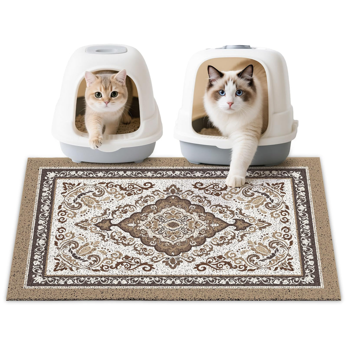 Tapis Unicorn Catcher 33x22 pouces brun anti-dérapant capture la litière sur les pattes