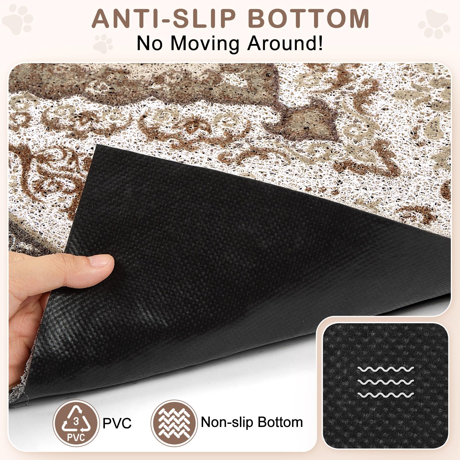 Tapis Unicorn Catcher près de la litière surface douce pour les pattes du chat