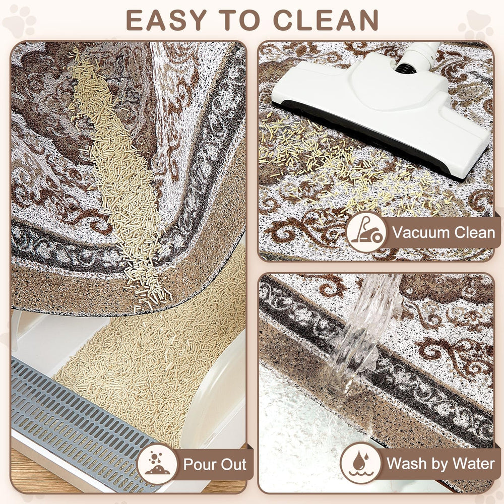 Tapis Unicorn Catcher polyvalent usage près de la litière et tapis de repas pour chats