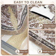 Tapis Unicorn Catcher polyvalent usage près de la litière et tapis de repas pour chats