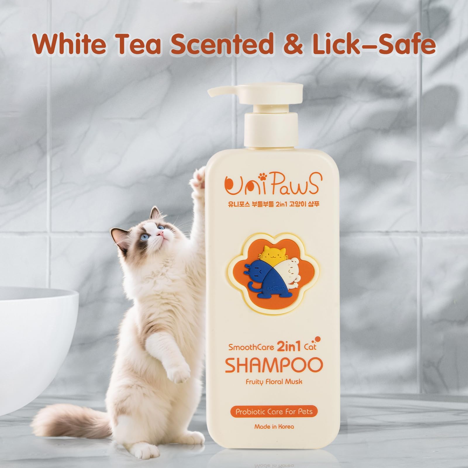 Bain sans stress avec parfum relaxant pour chats